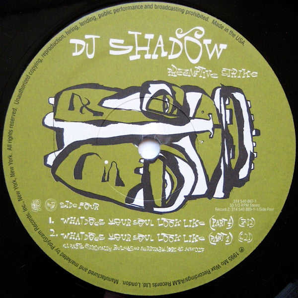 DJ Shadow – Preemptive Strike – 2xLP, US 1998