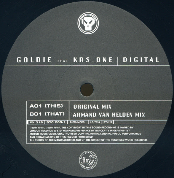 Goldie Feat. KRS-One – Digital – 12", UK 1997