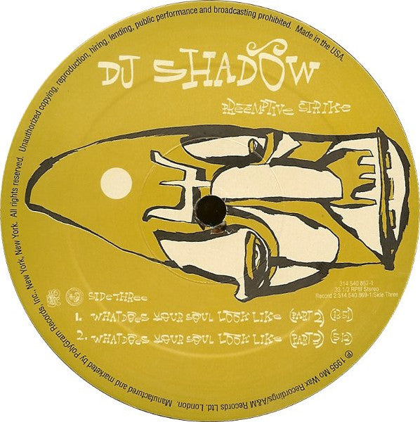 DJ Shadow – Preemptive Strike – 2xLP, US 1998