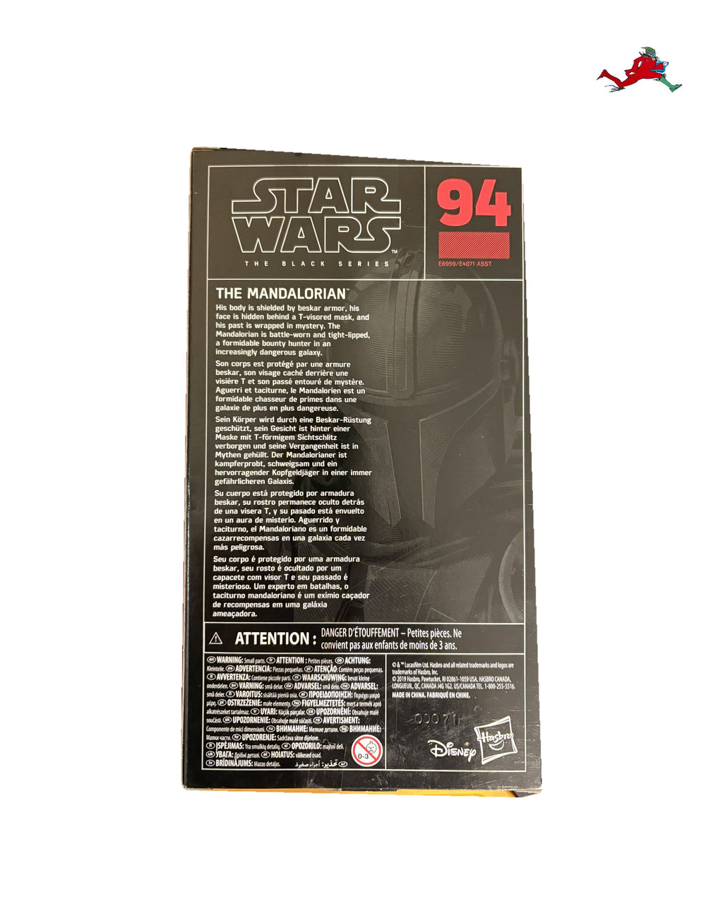 Star Wars The Black Series #94 The Mandalorian 6" Action Figure (Hasbro) — back
