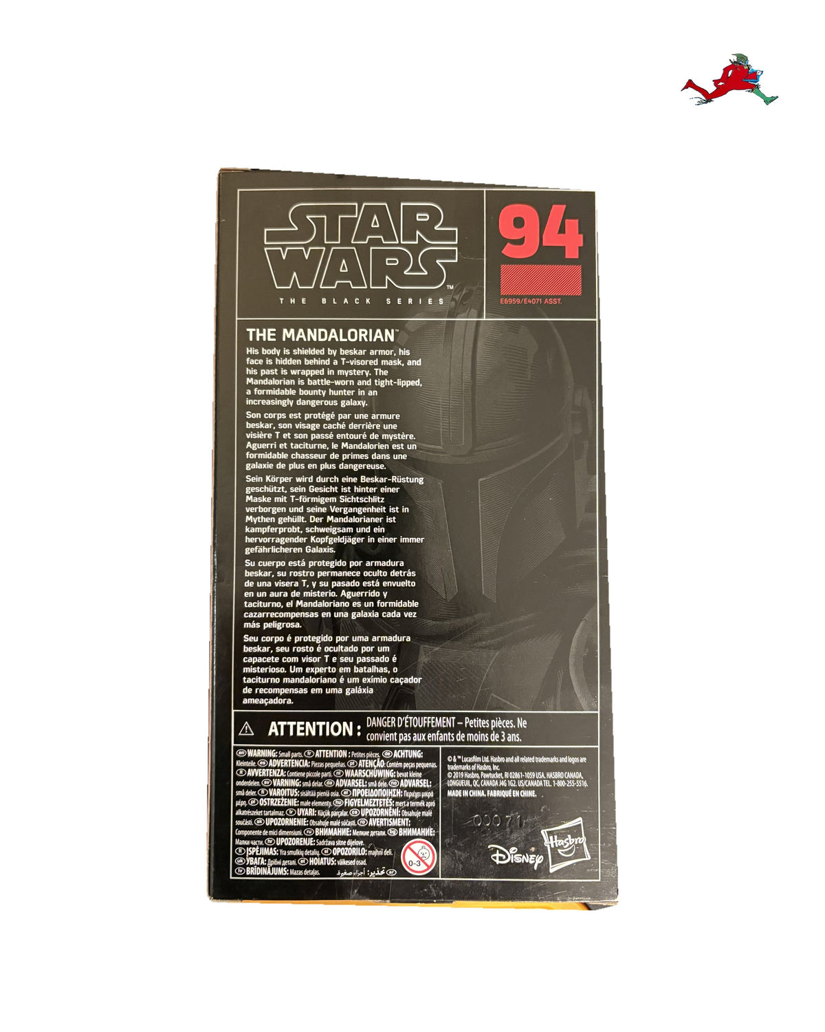 Star Wars The Black Series #94 The Mandalorian 6" Action Figure (Hasbro) — back