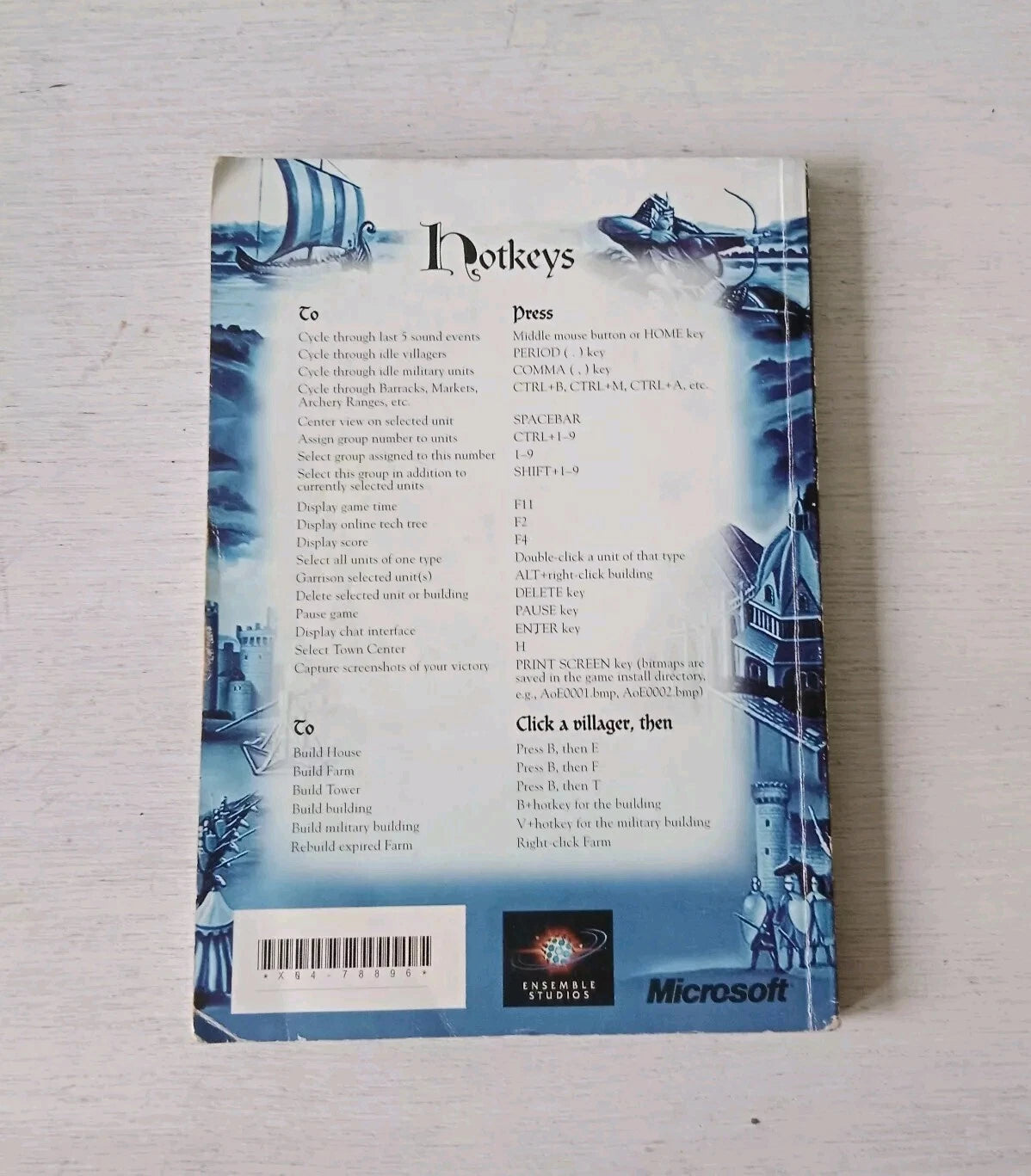 Age of Empires II: The Age of Kings — Game Manual — back cover