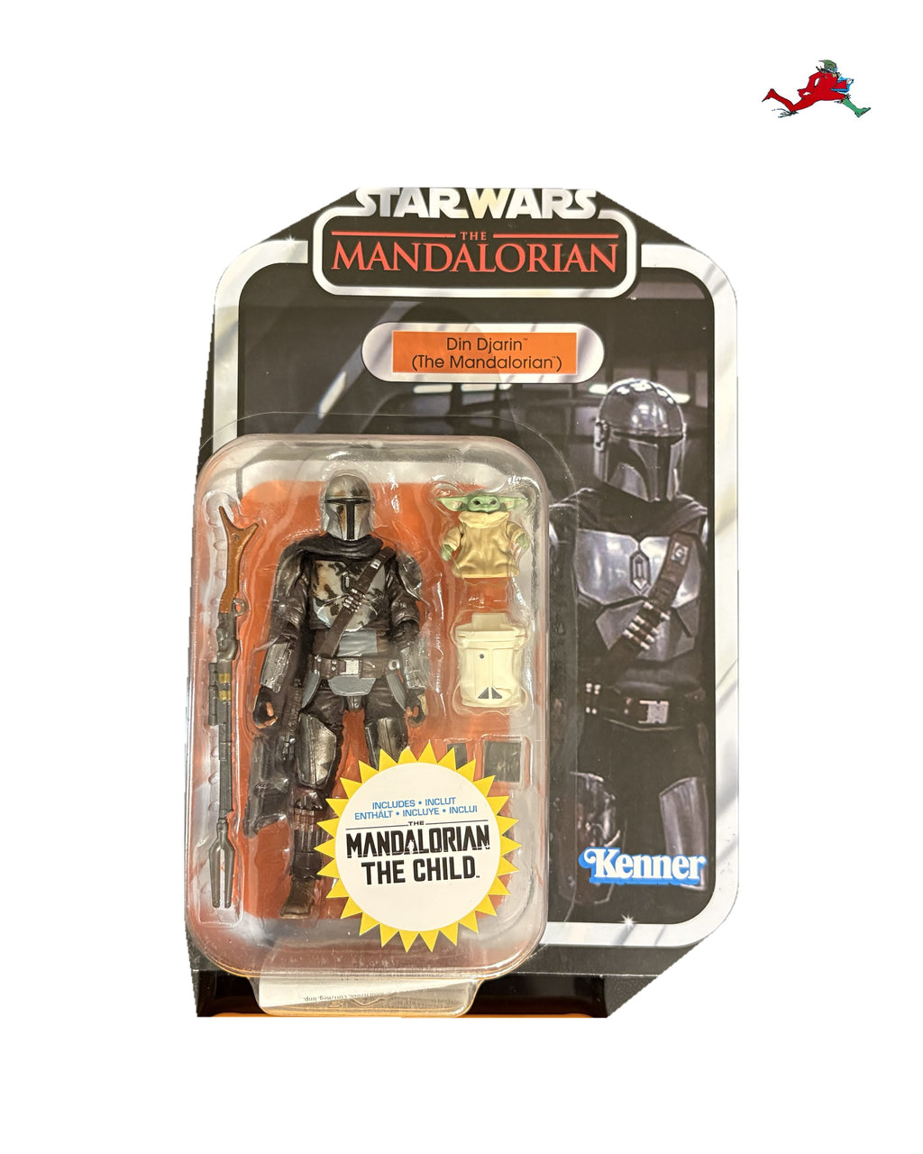 Star Wars The Vintage Collection Din Djarin (The Mandalorian) with The Child (Kenner) — front