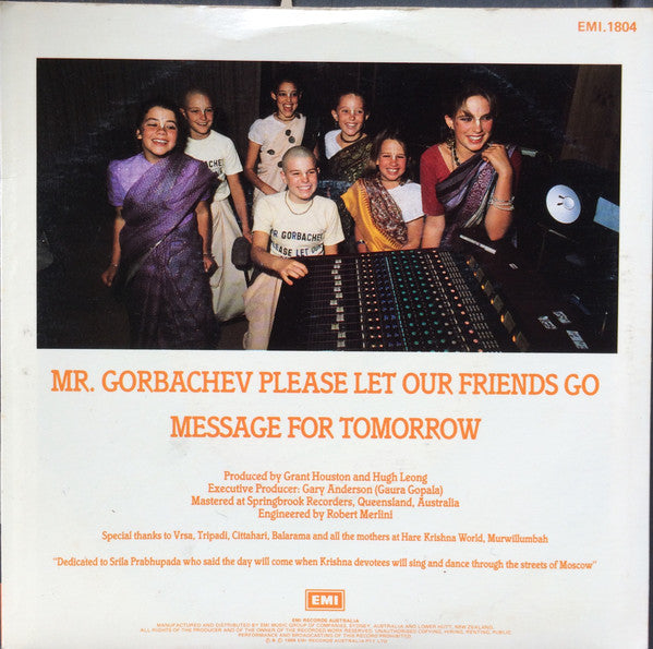 Prahlad And The Krishna Kids – Mr Gorbachev Please Let Our Friends Go — back cover