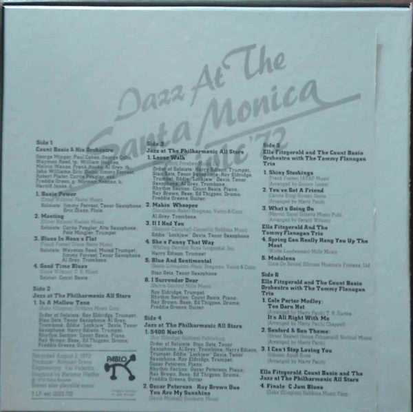 Various – Jazz At The Santa Monica Civic '72 — back cover