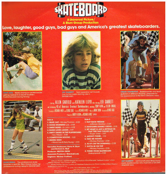 Various – Skateboard (An Original Soundtrack Recording) — back cover