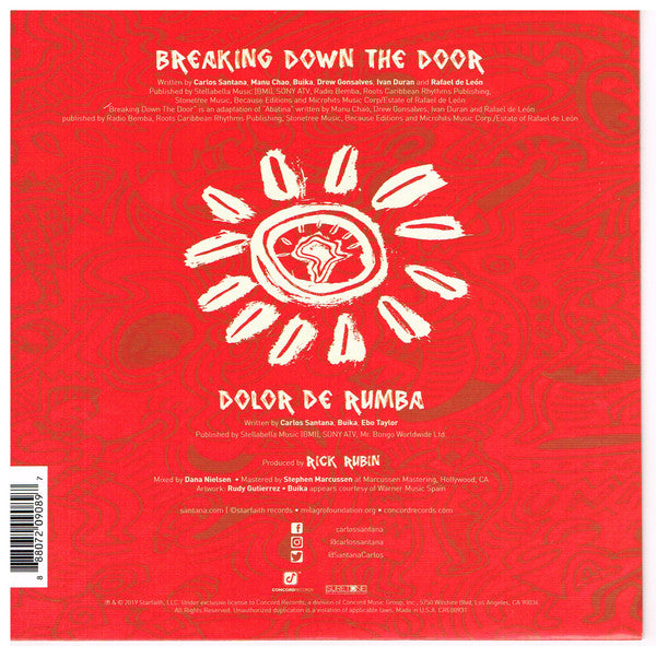 Santana Featuring Buika – Breaking Down The Door / Dolor De Rumba — back cover