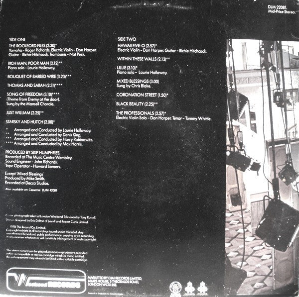 Various – T.V. Themes — back cover