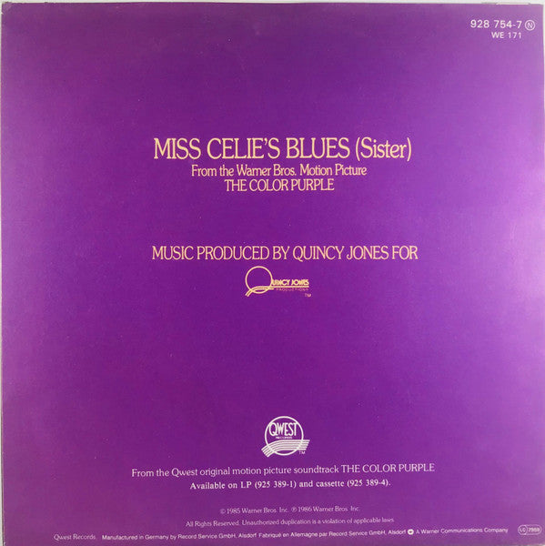 Tata Vega – Miss Celie's Blues (Sister) — back cover