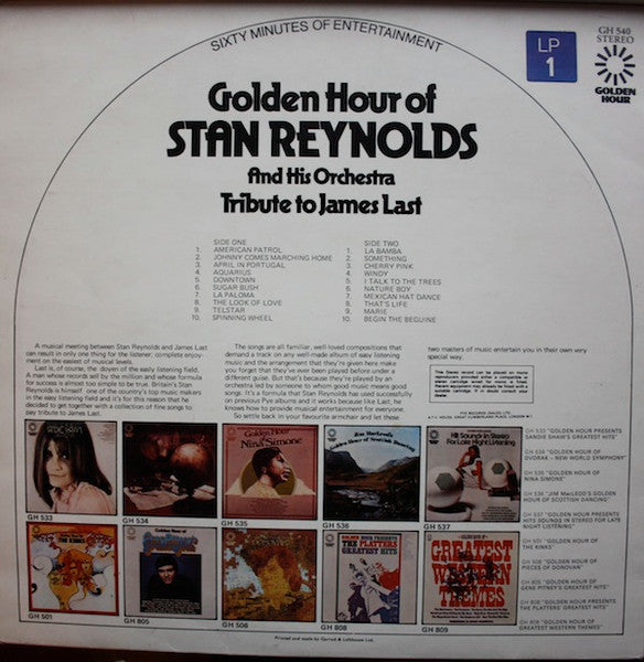 Stan Reynolds And His Orchestra – Tribute To James Last — back cover