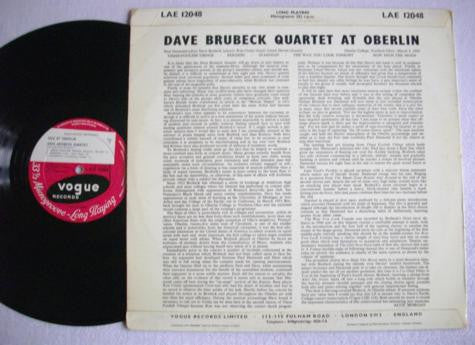 The Dave Brubeck Quartet – Jazz At Oberlin — back cover