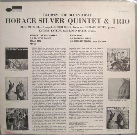 The Horace Silver Quintet & The Horace Silver Trio – Blowin' The Blues Away — back cover