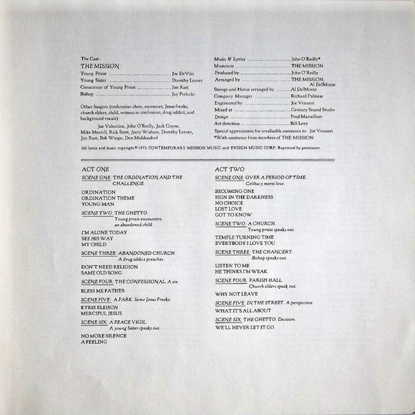 The Mission (4) – Virgin: A Rock Opera — back cover