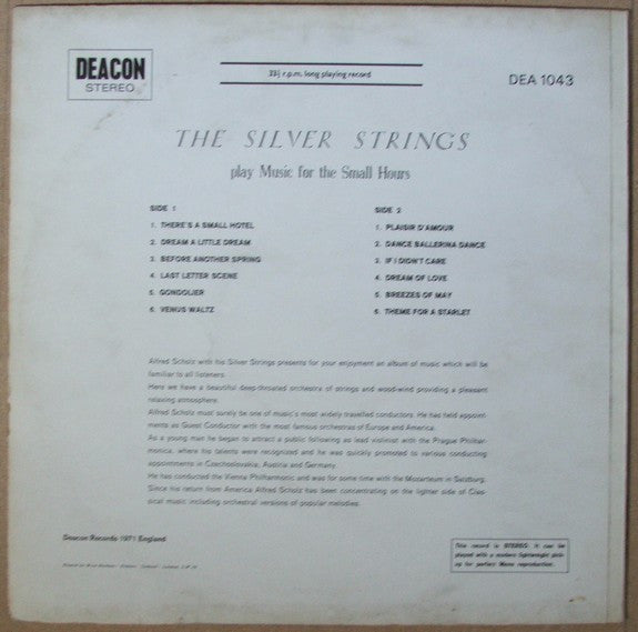 The Silver Strings (3) – The Silver Strings — back cover