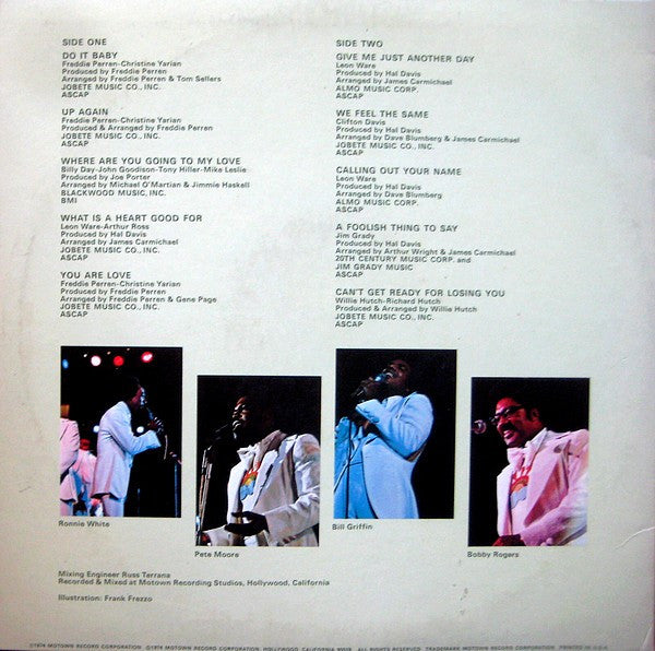 The Miracles – Do It Baby — back cover