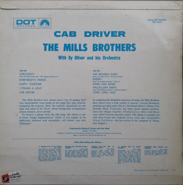 The Mills Brothers – Cab Driver — back cover