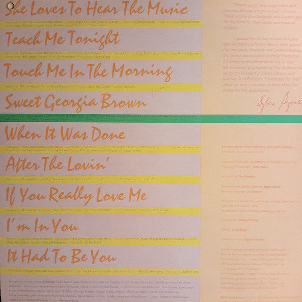 Sylvia Syms – She Loves To Hear The Music — back cover