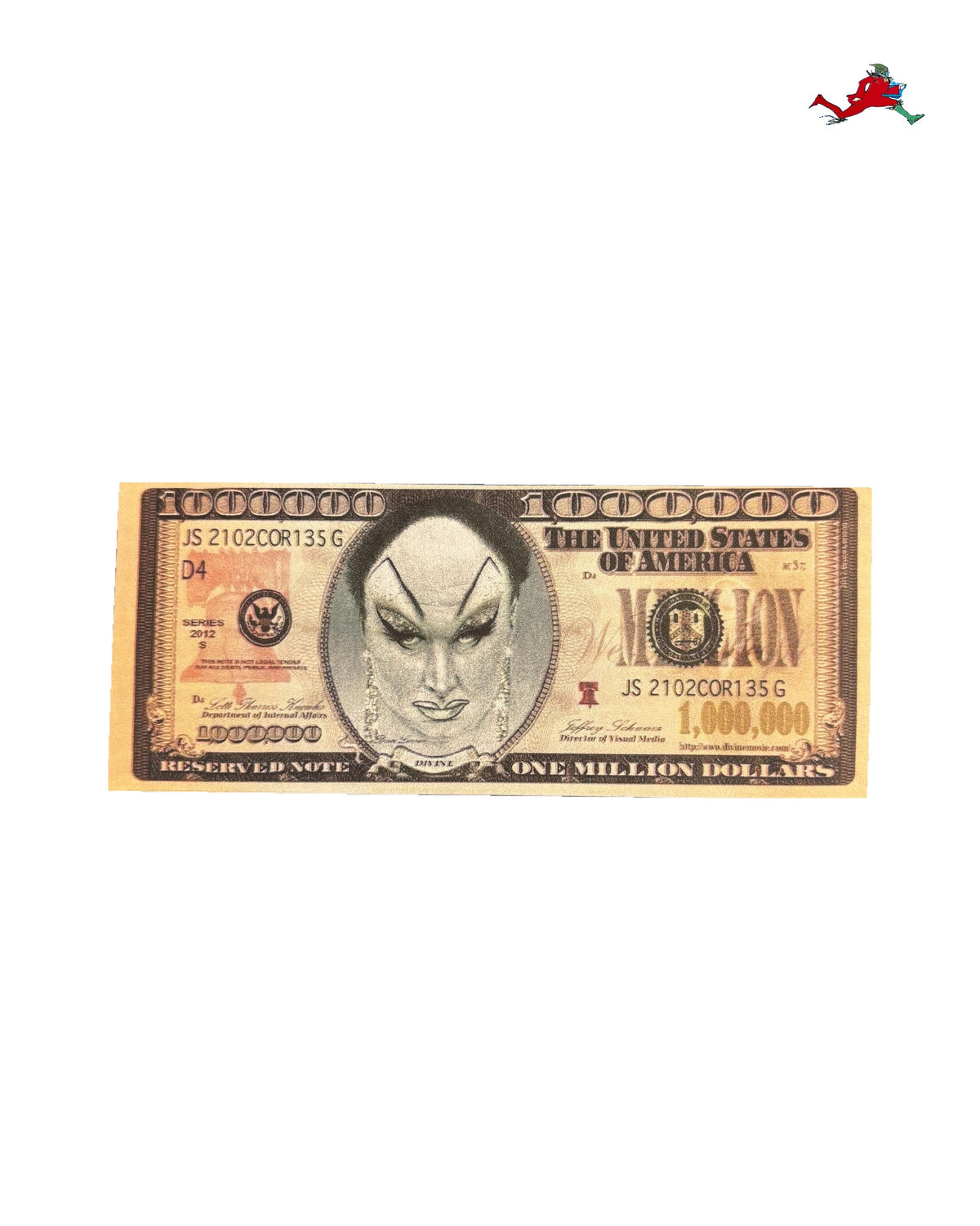 I Am Divine – Promotional Million Dollar Bills (Set of 2) — Divine portrait note
