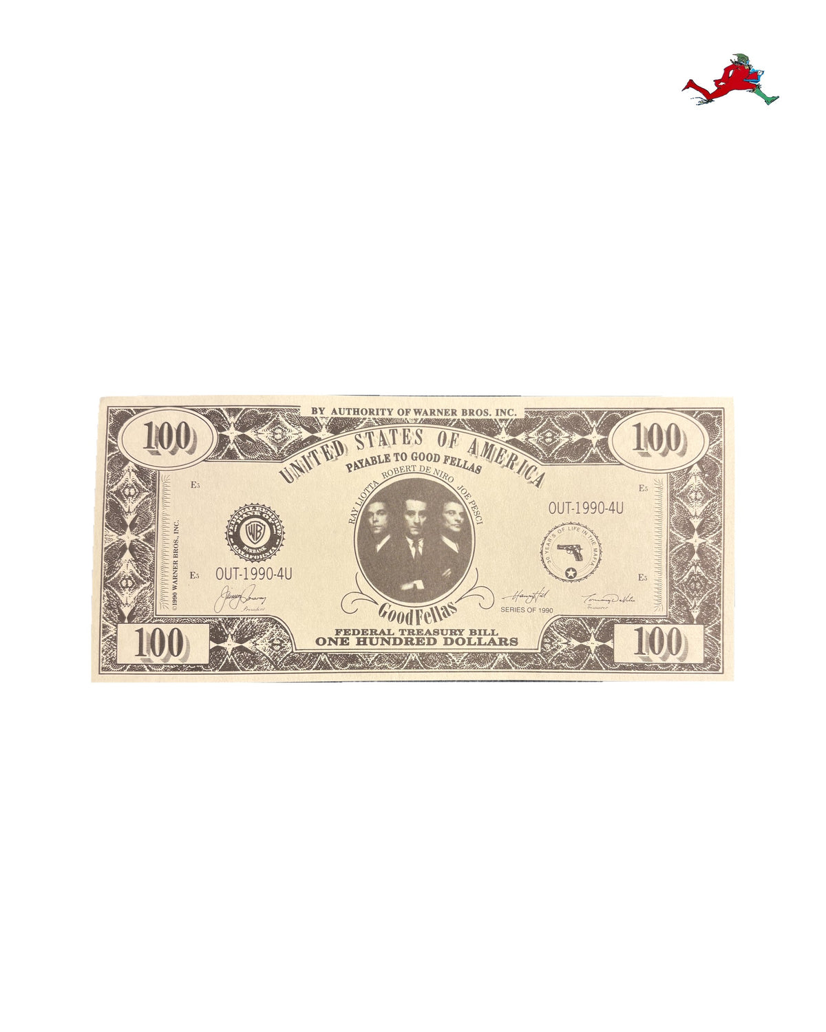 Vintage Goodfellas (1990) Warner Bros. Promotional $100 Bill — front