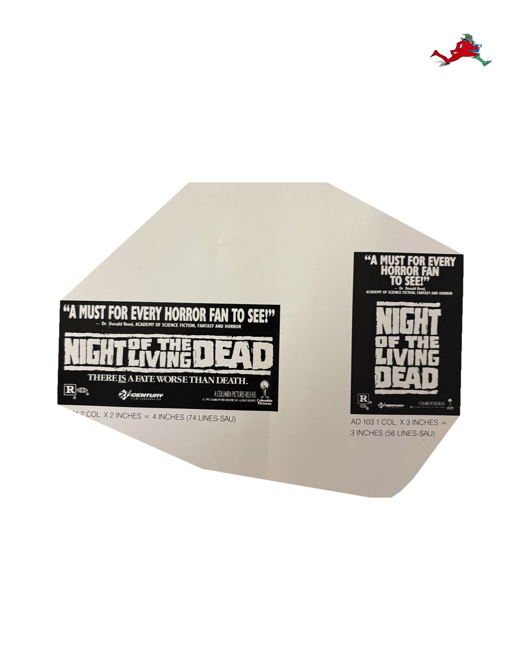 Vintage Night of the Living Dead (1990) Newspaper Ad Slick – Tom Savini – photo 3