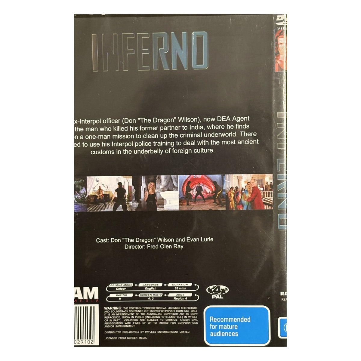 Inferno – Don 'The Dragon' Wilson – DVD – photo 2
