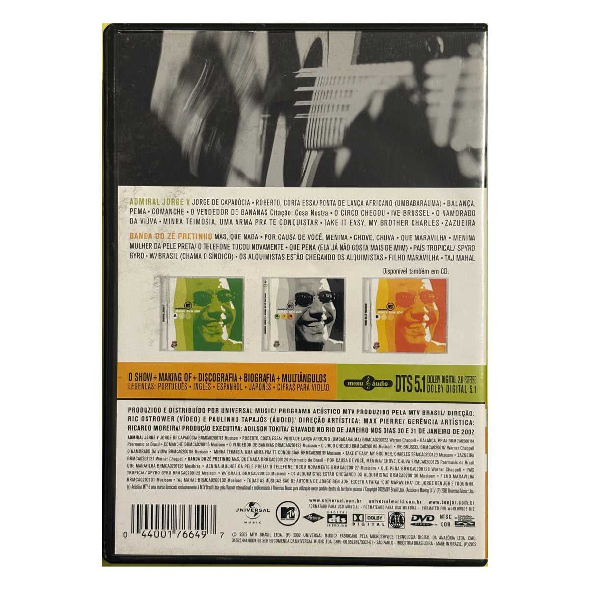 Jorge Ben Jor – Acústico MTV – DVD – photo 2