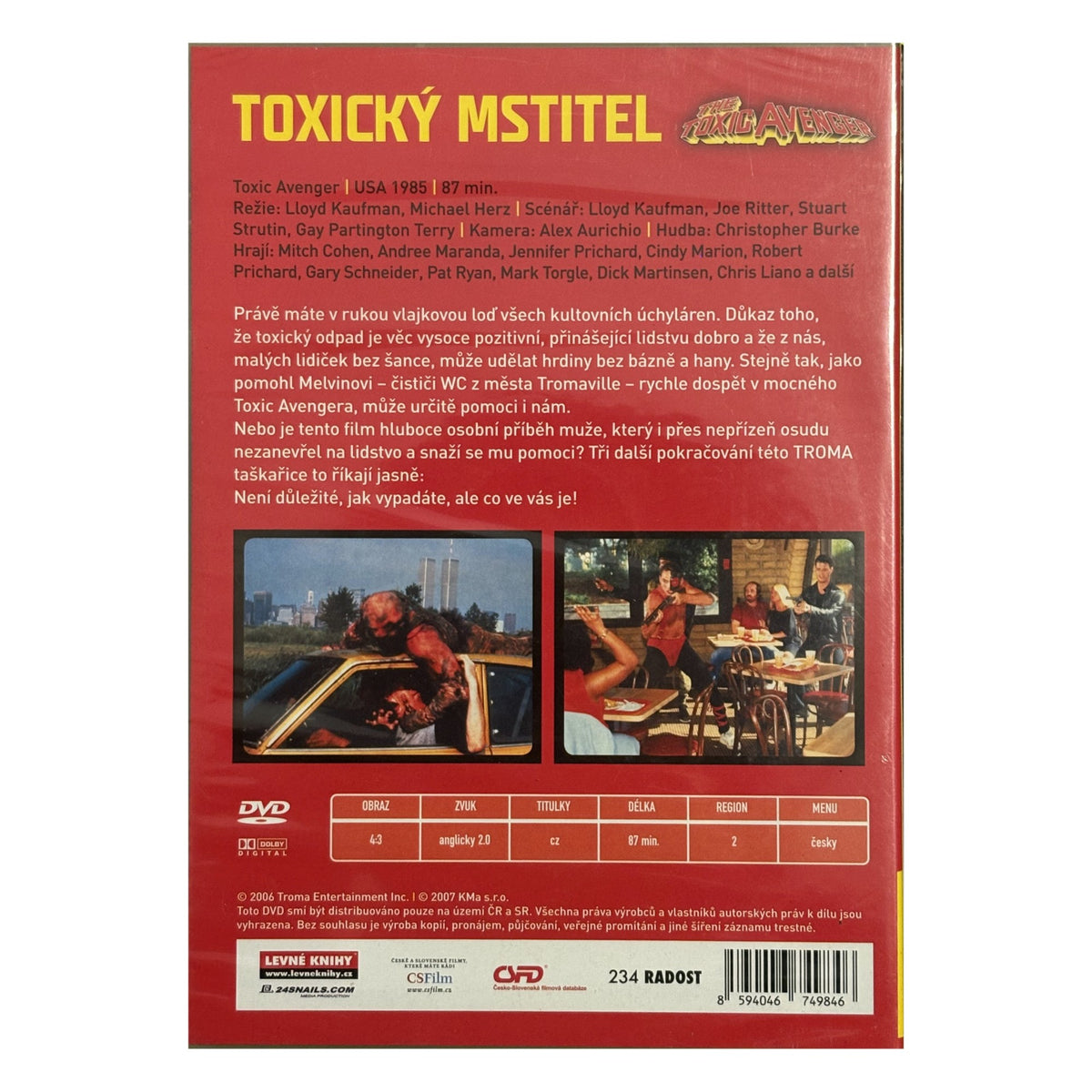 The Toxic Avenger (1984) – Troma – DVD (Czech Import) – photo 2
