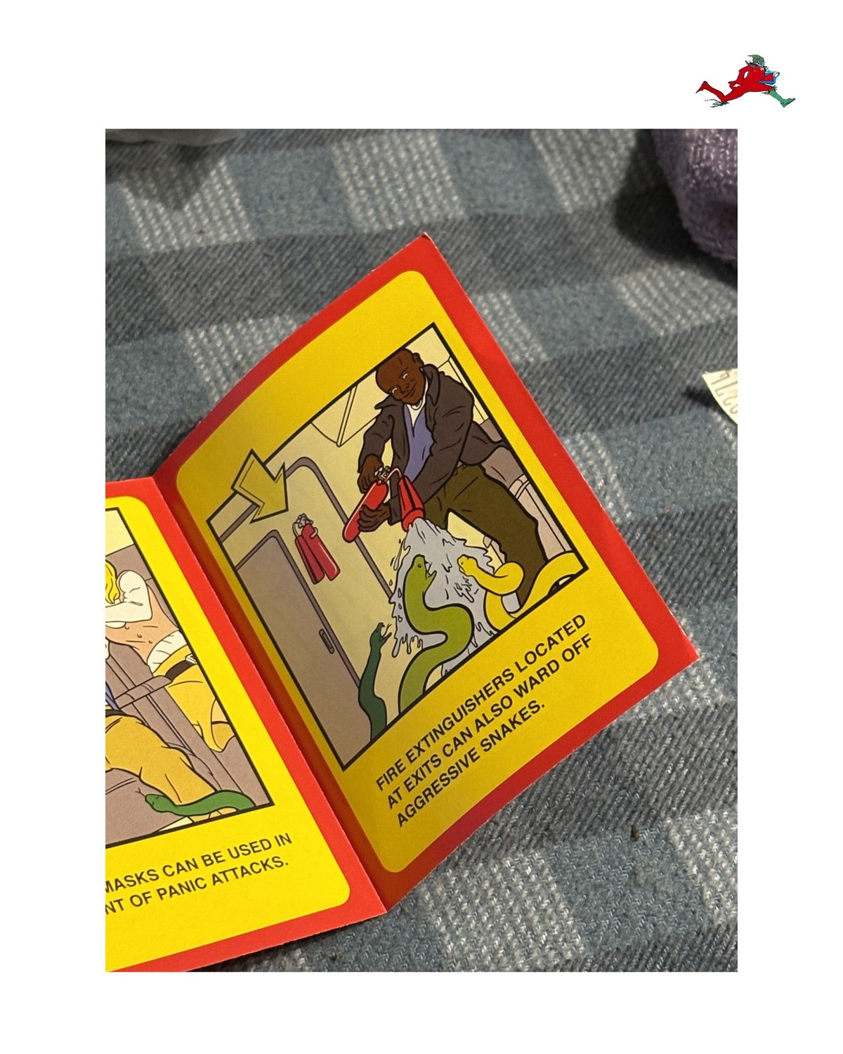 Snakes on a Plane (2006) Promotional 'South Pacific Airlines' Safety Card — detail